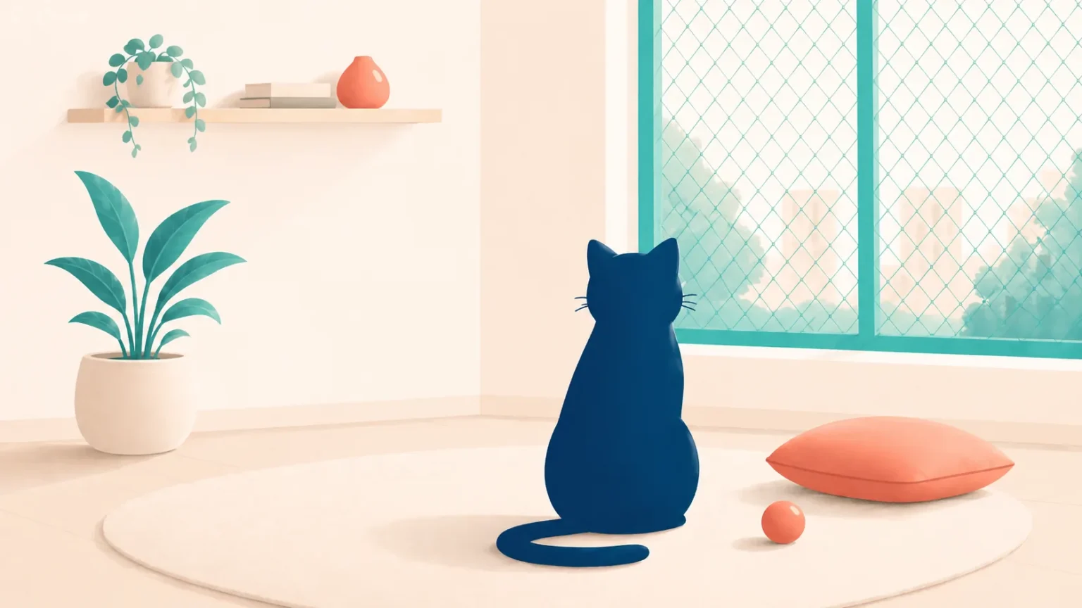 Gatinho em ambiente interno acolhedor
